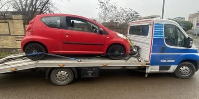 Car recovery carried out by Clark & Sons Logistics